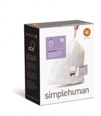 simplehuman Custom Fit Trash Can Liner H, 30-Liter / 8-Gallon, 50-Count simplehuman Custom Fit Trash Can Liner H, 30-Liter / 8-Gallon, 50-Count