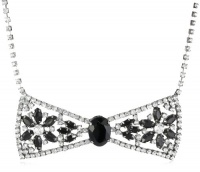 Betsey Johnson Iconic Jet Crystal Bow Necklace Betsey Johnson Iconic Jet Crystal Bow Necklace