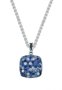 Effy Jewlery Balissima Splash Blue Sapphire Square Pendant, 3.31 TCW Effy Jewlery Balissima Splash Blue Sapphire Square Pendant, 3.31 TCW