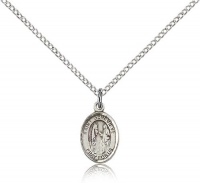 Genuine IceCarats Designer Jewelry Gift Sterling Silver St. Genevieve Pendant 1/2 X 1/4 Inch With 18 Inch Sterling Silver Lite Curb Chain. Made In Usa. Genuine IceCarats Designer Jewelry Gift Sterling Silver St. Genevieve Pendant 1/2 X 1/4 Inch With 18 Inch Sterling Silver Lite Curb Chain. Made In Usa.