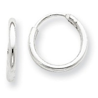 Sterling Silver 1.3mm Childrens Endless Hoop Earrings (5/16 diameter) - JewelryWeb Sterling Silver 1.3mm Childrens Endless Hoop Earrings (5/16 diameter) - JewelryWeb