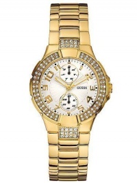 Guess LGuess Women's U13002L1 Gold Gold Tone Stainles-Steel Quartz Watch with White Dial Guess LGuess Women's U13002L1 Gold Gold Tone Stainles-Steel Quartz Watch with White Dial