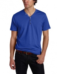French Connection Men's Raw Surplus Short Sleeve Y-Neck Shirt French Connection Men's Raw Surplus Short Sleeve Y-Neck Shirt