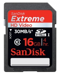 SanDisk Extreme HD Video 16 GB SDHC Class 10 Memory Card (SDSDRX3-016G-A21) SanDisk Extreme HD Video 16 GB SDHC Class 10 Memory Card (SDSDRX3-016G-A21)