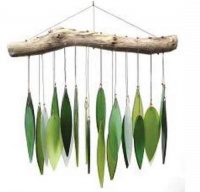 Blue Handworks Spring Leaves Glass Wind Chime Blue Handworks Spring Leaves Glass Wind Chime
