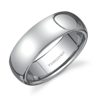 Tungsten Carbide Men's Plain Dome Wedding Band Ring Sz 9.0 Tungsten Carbide Men's Plain Dome Wedding Band Ring Sz 9.0