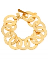 Expand your circle of influence with this bracelet from Robert Lee Morris. Crafted from gold-tone mixed metal, the bracelet rounds out any ensemble. Approximate length: 7-1/2 inches. Expand your circle of influence with this bracelet from Robert Lee Morris. Crafted from gold-tone mixed metal, the bracelet rounds out any ensemble. Approximate length: 7-1/2 inches.