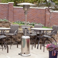 Red Ember Stainless Steel Patio Heater with Adjustable Table Red Ember Stainless Steel Patio Heater with Adjustable Table