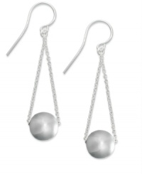 Stay on top of the trends. Giani Bernini's chic drop earrings feature a chain and bead drop design in sterling silver. Approximate drop: 2 inches. Stay on top of the trends. Giani Bernini's chic drop earrings feature a chain and bead drop design in sterling silver. Approximate drop: 2 inches.