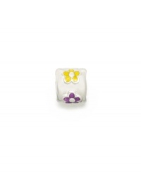 Infuse your bracelet or necklace with the colors of spring. This charming floral bead is crafted in sterling silver and enamel. Donatella is a playful collection of charm bracelets and necklaces that can be personalized to suit your style! Available exclusively at Macy's. Infuse your bracelet or necklace with the colors of spring. This charming floral bead is crafted in sterling silver and enamel. Donatella is a playful collection of charm bracelets and necklaces that can be personalized to suit your style! Available exclusively at Macy's.