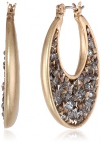 Kenneth Cole New York Pave Splash Faceted Bead Hoop Earrings Kenneth Cole New York Pave Splash Faceted Bead Hoop Earrings