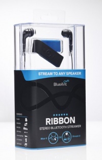 BlueAnt RB-BKBL-US Ribbon Stereo Bluetooth Streamer- Bluetooth Headset - Retail Packaging - Black/Blue BlueAnt RB-BKBL-US Ribbon Stereo Bluetooth Streamer- Bluetooth Headset - Retail Packaging - Black/Blue