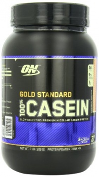 Optimum Nutrition 100% Casein Protein, Raspberry Smoothie, 2 Pound