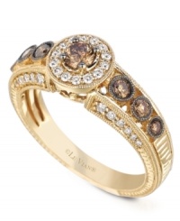 Make that special moment even more memorable. Le Vian's engagement ring is set in 14k gold with round-cut white (1/4 ct. t.w.) and chocolate (5/8 ct. t.w.) diamonds adding a vibrant touch. Size 7. Make that special moment even more memorable. Le Vian's engagement ring is set in 14k gold with round-cut white (1/4 ct. t.w.) and chocolate (5/8 ct. t.w.) diamonds adding a vibrant touch. Size 7.