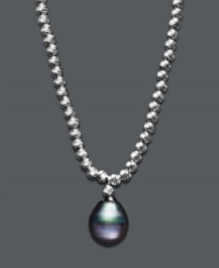 Polish your look with a single pearl. Pendant features a cultured Tahitian pearl (9-10 mm) and sparkle bead chain in sterling silver. Approximate length: 18 inches. Approximate drop: 1/2 inch. Polish your look with a single pearl. Pendant features a cultured Tahitian pearl (9-10 mm) and sparkle bead chain in sterling silver. Approximate length: 18 inches. Approximate drop: 1/2 inch.