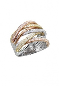 Effy Jewlery Pave Classica Trio Ring, .71 TCW Ring size 7 Effy Jewlery Pave Classica Trio Ring, .71 TCW Ring size 7
