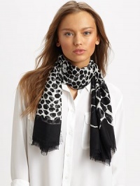 A taste of the wild with this animal print design with hand-made, fringed edges. SilkAbout 55 X 55Dry cleanMade in Italy A taste of the wild with this animal print design with hand-made, fringed edges. SilkAbout 55 X 55Dry cleanMade in Italy