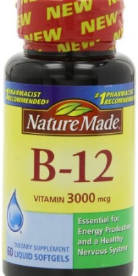 Nature Made Vitamin B-12 Softgels, 3000 Mcg, 60 Count Nature Made Vitamin B-12 Softgels, 3000 Mcg, 60 Count