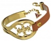 GUESS PVD Gold And Leather Bracelet UBB21324