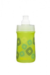 Brita Soft Squeeze Water Filter Bottle For Kids, Green Squares Brita Soft Squeeze Water Filter Bottle For Kids, Green Squares