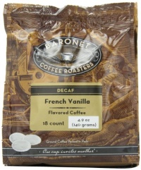 Baronet Coffee Decaf French Vanilla (140 g), 18 Count Coffee Pod Baronet Coffee Decaf French Vanilla (140 g), 18 Count Coffee Pod