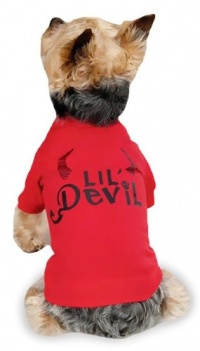 Zack & Zoey Polyester/Cotton Lil' Devil Dog Tee, Small/Medium, Red Zack & Zoey Polyester/Cotton Lil' Devil Dog Tee, Small/Medium, Red