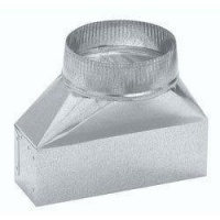 Broan 411 3-1/4 x 10 to 6 Round Duct Transition, NA Broan 411 3-1/4 x 10 to 6 Round Duct Transition, NA