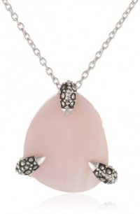 Judith Jack Kauai Sterling Silver, Marcasite and Pink Mother of Pearl Pendant Necklace, 18 Judith Jack Kauai Sterling Silver, Marcasite and Pink Mother of Pearl Pendant Necklace, 18