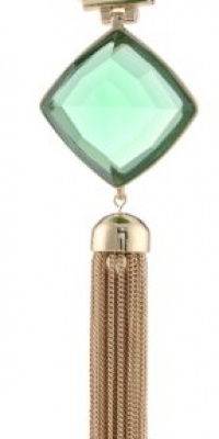Anne Klein Gold-Tone Green Tassel Necklace Anne Klein Gold-Tone Green Tassel Necklace