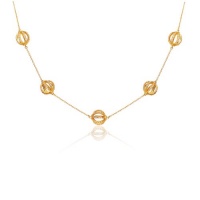 CleverEve Designer Series CZ Ball Diamond by The Yard Necklace