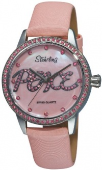 Stuhrling Original Women's 519P.1115A9 Vogue Audrey Peace Swiss Quartz Mother-Of-Pearl Dial Swarovski Crystal Pink Watch Stuhrling Original Women's 519P.1115A9 Vogue Audrey Peace Swiss Quartz Mother-Of-Pearl Dial Swarovski Crystal Pink Watch