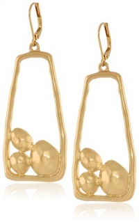 T Tahari Essentials Hammered Gold Floating Discs Drop Earrings T Tahari Essentials Hammered Gold Floating Discs Drop Earrings