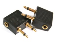 2x jnt's golden plated airline airplane flight adapter adaptor 2x jnt's golden plated airline airplane flight adapter adaptor