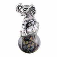 Silverado Silver Murano Glass Lucky Elephant Bead Charm MAU009