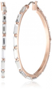 Betsey Johnson Iconic Baguette Crystal Baguette Hoop Earrings Betsey Johnson Iconic Baguette Crystal Baguette Hoop Earrings