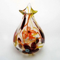 Luxury Lane Hand Blown Floral Sommerso Art Glass Vase 10.5 tall Luxury Lane Hand Blown Floral Sommerso Art Glass Vase 10.5 tall