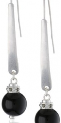 Kenneth Cole New York Urban Rings Black Bead Long Drop Earrings Kenneth Cole New York Urban Rings Black Bead Long Drop Earrings