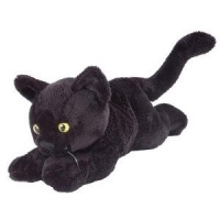 Floppy Black Shorthair Black Cat 7 by Wild Republic Floppy Black Shorthair Black Cat 7 by Wild Republic