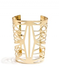 GUESS Women's The Festival Collection - Gold-Tone Web Cuff Bracelet, GOLD GUESS Women's The Festival Collection - Gold-Tone Web Cuff Bracelet, GOLD