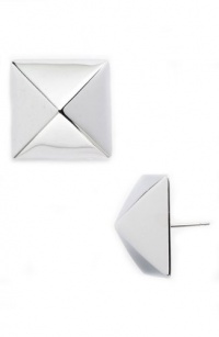Kate Spade New York Locked In Large Pyramid Stud Silver Earrings Kate Spade New York Locked In Large Pyramid Stud Silver Earrings