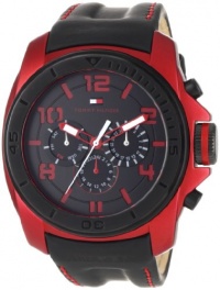 Tommy Hilfiger Men's 1790775 Sport Black and Red Multi Eye with Red Case Watch Tommy Hilfiger Men's 1790775 Sport Black and Red Multi Eye with Red Case Watch