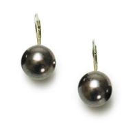 Sterling Silver Black Shell Pearl Lever Back Earrings Sterling Silver Black Shell Pearl Lever Back Earrings