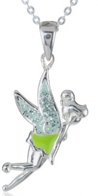 Disney Tinkerbelle Sterling Silver Pendant Necklace with 18 Chain Disney Tinkerbelle Sterling Silver Pendant Necklace with 18 Chain