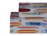 Tommy Hilfiger Pillow Case and Print Sheet Set, Queen, Surfs Up Blue Tommy Hilfiger Pillow Case and Print Sheet Set, Queen, Surfs Up Blue