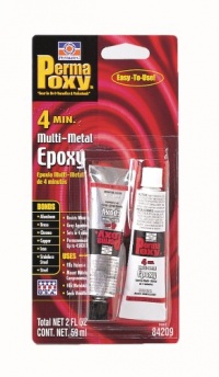 Permatex 84209 PermaPoxy 4 Minute Multi-Metal Epoxy, Two 1 oz. Tubes Permatex 84209 PermaPoxy 4 Minute Multi-Metal Epoxy, Two 1 oz. Tubes