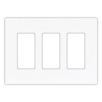 Cooper Wiring Devices 9523WS Aspire Screwless Wallplate, 3-Gang, White Satin