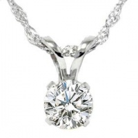 .55CT Solitaire Round Diamond White Gold New Pendant .55CT Solitaire Round Diamond White Gold New Pendant