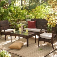 Coral Coast Parkville All-Weather Wicker Conversation Set - Seats 4 Coral Coast Parkville All-Weather Wicker Conversation Set - Seats 4