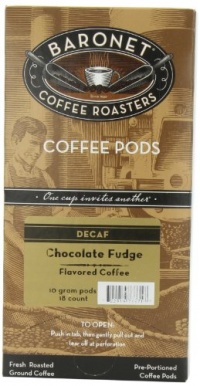 Baronet Coffee Decaf Chocolate Fudge, 18-Count Coffee Pods (Pack of 3) Baronet Coffee Decaf Chocolate Fudge, 18-Count Coffee Pods (Pack of 3)