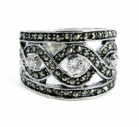 City by City Filagree Infinity Weave Ring with Cubic Zirconia Size 8 City by City Filagree Infinity Weave Ring with Cubic Zirconia Size 8